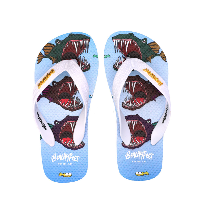 BeachyFeet Kids Teenslippers Veneno Del Mar (Outlet) | Wit | 27/28