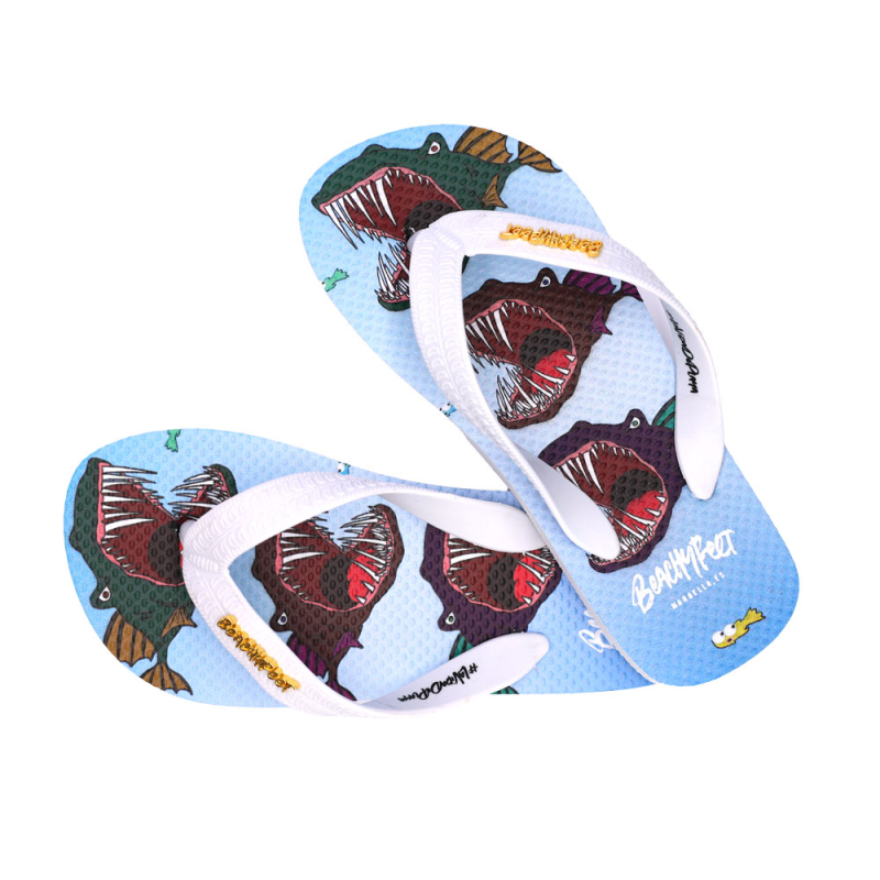BeachyFeet Kids Teenslippers Veneno Del Mar (Outlet) | Wit | 27/28