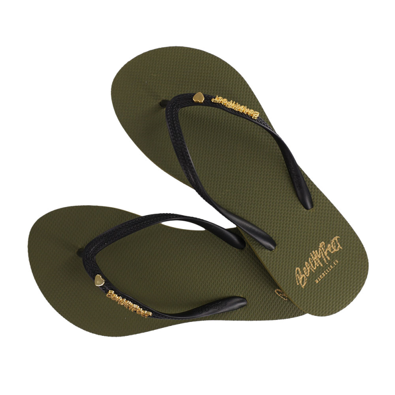 BeachyFeet Dames Teenslippers Khaki (Outlet) | Groen | 35/36