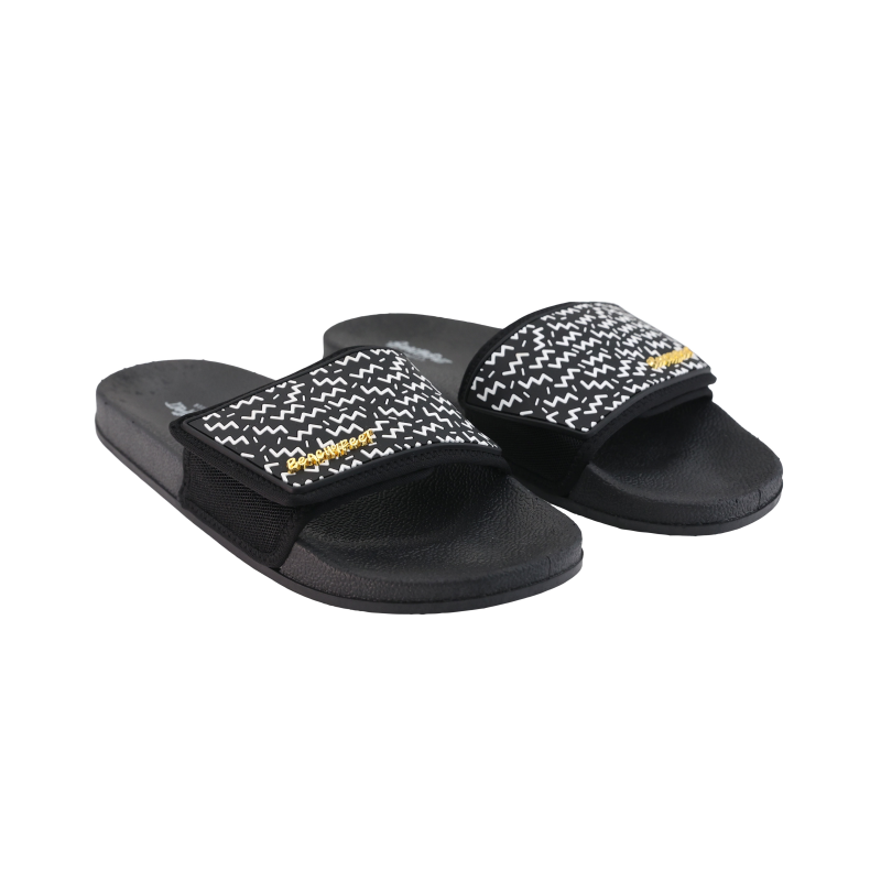 BeachyFeet Heren Strandslipper Slides Luces De Neon (Outlet) | Zwart | 41/42