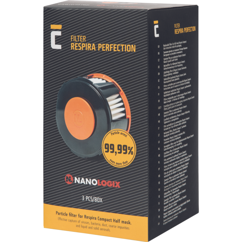 P3 filter for Respira Compact half mask (Outlet) | Wit | One size