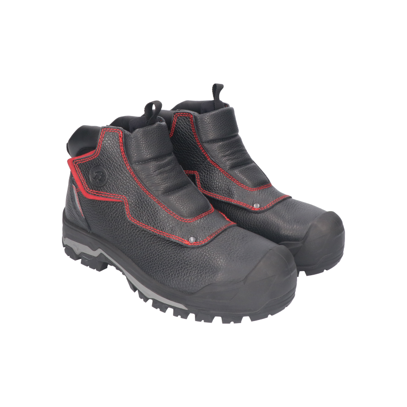 Bata Stur Scoria Mid S3 (Outlet) | Zwart/Rood | 38