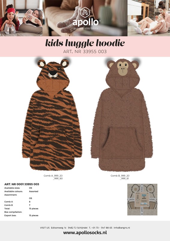 Huggle Hoodie Kids 000133955003 (Outlet) | Assorti | One Size