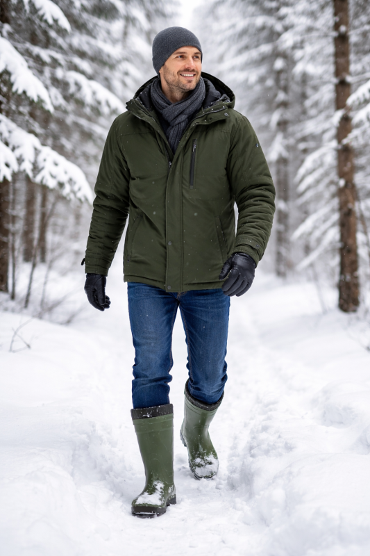 Laars Gevoerd met veterkap art. 600A (Outlet) | Groen | 44