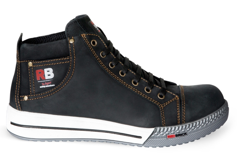 Redbrick Gold Sneaker Hoog S3 (opvolger is Redbrick Beater High) (Outlet) | Zwart | 40